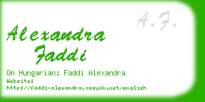 alexandra faddi business card